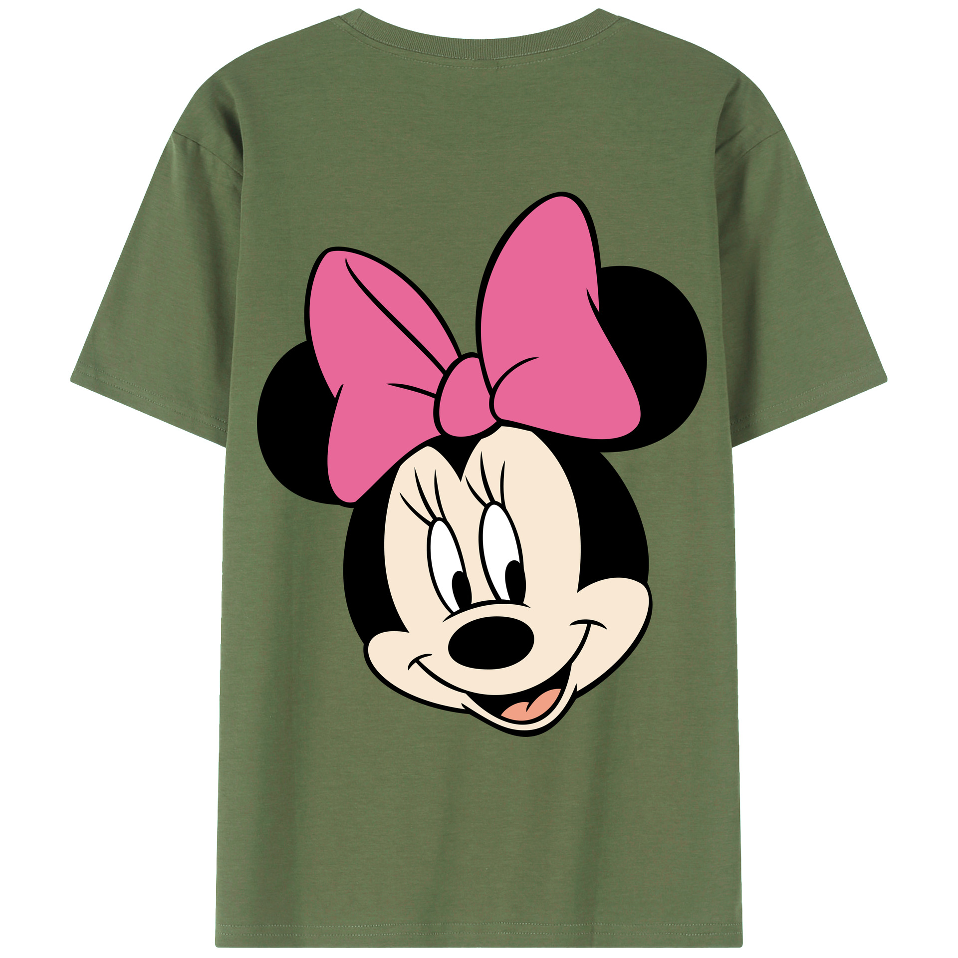 ミッキーマウス Mickey Mouse 綿100％ メンズ半袖Tシャツ（バックプリント） 通気性